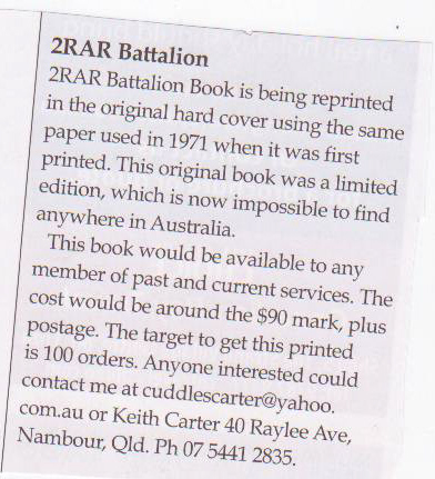 2RAR journal reproduction advert 2008 in Australia