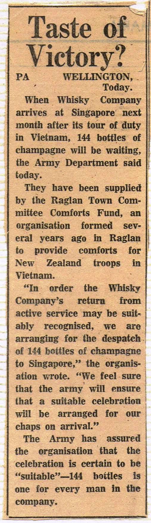 source of the donated wine but sent to Vietnam rather than held in Singapore [Brooker]