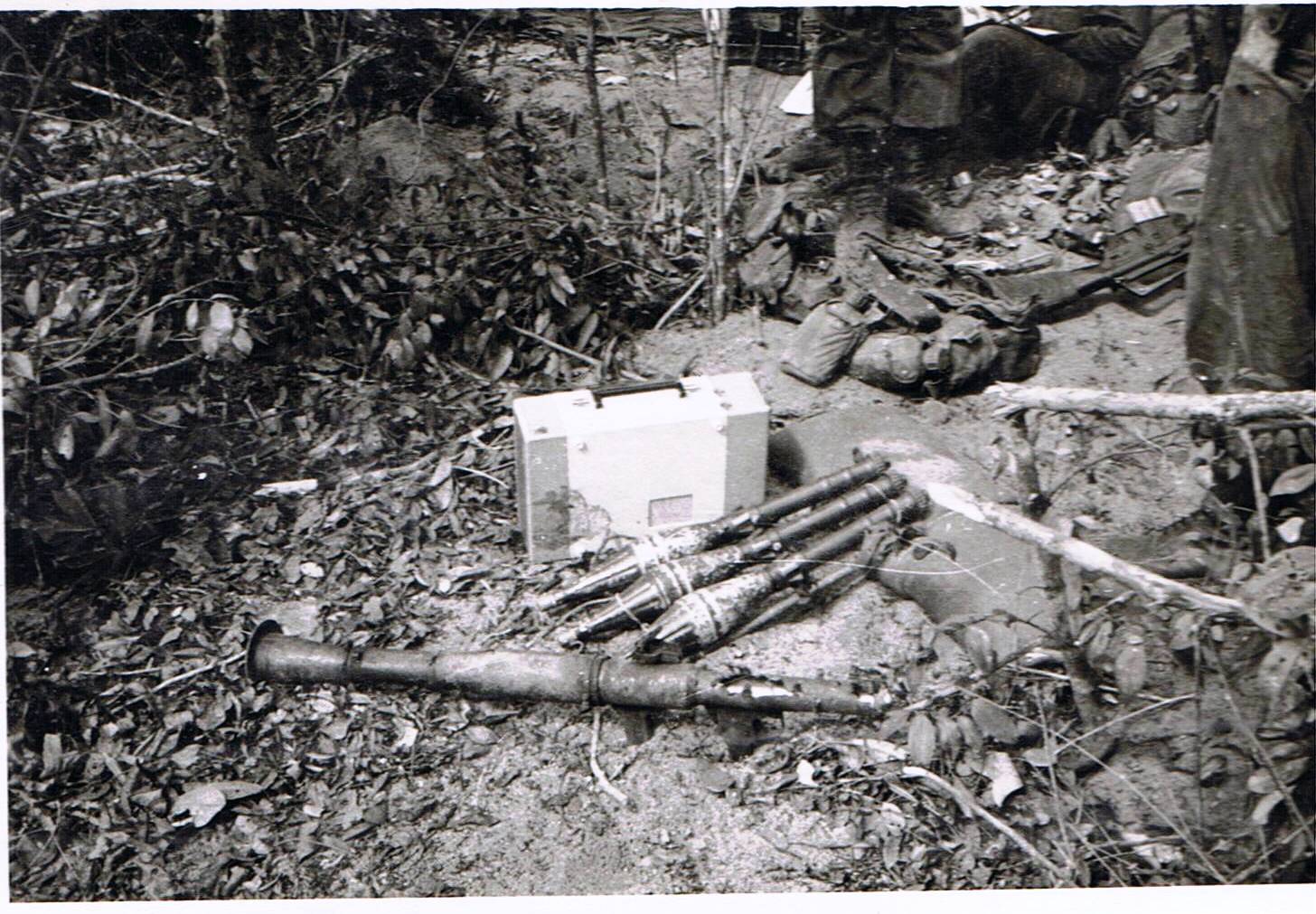 cache found under tree in Light Green area 18 March 1970 [Brooker]