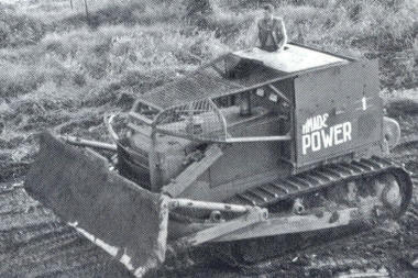 Australian armoured D8 bulldozer alongside the minefield November 1969 [Greg Lockhart book 'The Minefield']