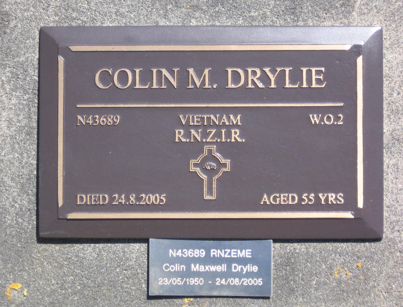 WO2 Colin Drylie headstone Waiouru Cemetery [Torrance]