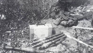 VC weapons & ammo captured in Light Green area NE of Horseshoe [probably 1Pl] 