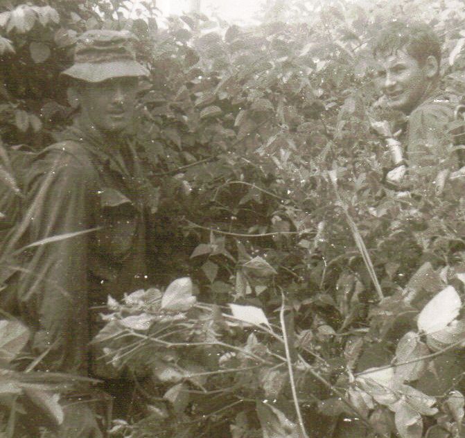 Bdr Mick Simms FOO party & Pte Len Tallentire Coy HQ [O'Brien]