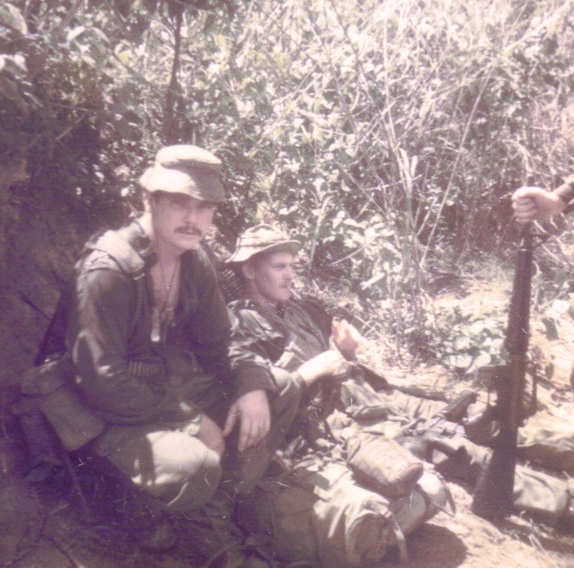 Lbdr Bob Brumm & Lt O'Brien in the Nui Dinh mountains [O'Brien]