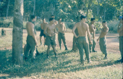FFI parade after return from operations - medical check for obvious signs of skin fungii & other injuries [Rowsell]